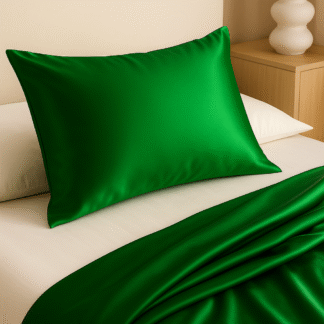 Christmas Green Satin Pillowcase